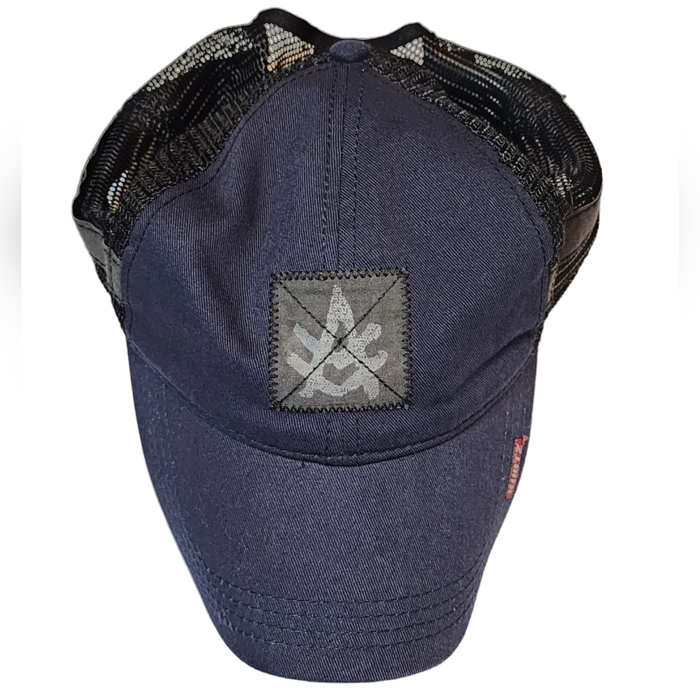 Kurtz Men's Stanford Trucker Style Snapback Hat Navy and Black